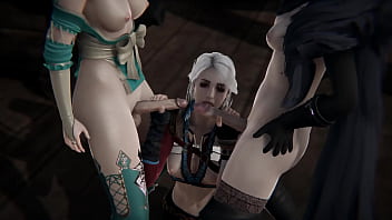 The Witcher Triple Futanari - Ciri Has Sex With Triss And Yennefer free video