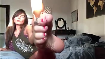 Beautiful Brunette Showing Off Her Incredible Teenage Feet And Toes free video