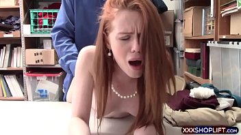 Skinny Redhead Shoplifter Chick Punish Fucked Hard free video