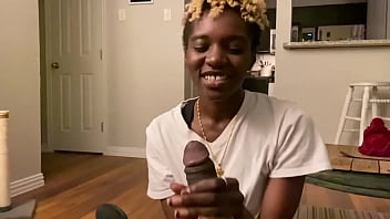 African Bitch In Her Feelings Sucking Dick free video