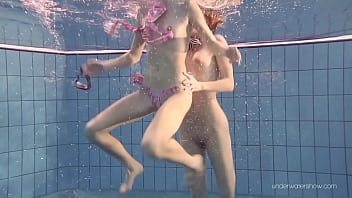 Blonde And Brunette Duna And Nastya Underwater Cuties free video