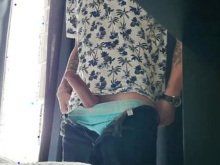 Johnholmesjunior In Open Window Solo Show With Huge Pre Cum And Massive Cum Load Neighbours Watch free video