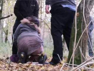 Sissy And Horny Crossdresser In The Woods Is Fucked free video