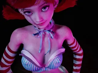 Red Head Girl With Pigtails Dancing - 3D Hentai free video