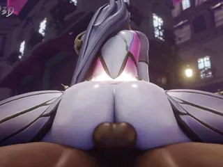 Widowmaker Riding Bbc With A Butt Plug In free video