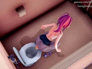 The Ghost Broke Into The Toilet To Fuck The Ass Of The Thicc Elf-Trap free video