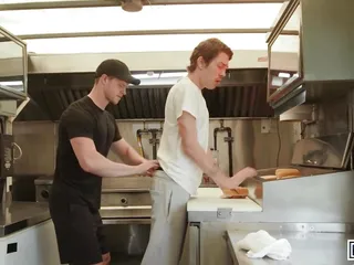 Finn Harding Invites Chris Cool Inside The Food Truck So They Can Work And Play At The Same Time - Men free video